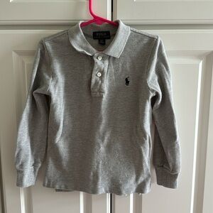 Polo Ralph Lauren Boy's Polo Shirt Long Sleeve 3 Gray
